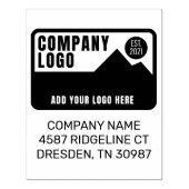 会社のロゴと住所の追加カスタム方法 ラバースタンプ (インプリント)