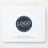 会社のロゴと従業員の追加スワッグ マウスパッド (正面)