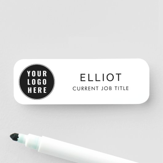 会社のロゴと従業員名 名札 (インサイチュ)