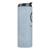 会社のロゴと情報 |背景（青） タンブラー (回転左)