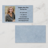 会社のロゴと情報 |背景（青） 名刺 (正面/裏面)