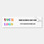 会社のロゴと文字のバンパーステッカー バンパーステッカー (正面)