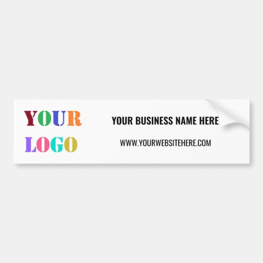 会社のロゴと文字のバンパーステッカー バンパーステッカー (正面)