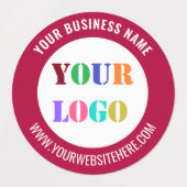 会社のロゴと文字のビジネスラベル ラベル (デザイン2)