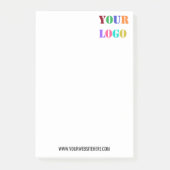 会社のロゴと文字のビジネス付箋 ポストイット (正面)