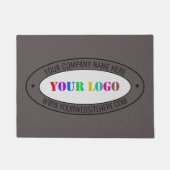 会社のロゴと文字のビジネス形式 ドアマット (正面)