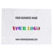 会社のロゴと文字の宣伝抱き枕 ラージペーパーバッグ (裏面)