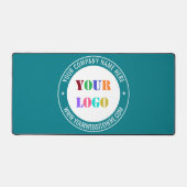 会社のロゴと文字の色カスタム付き デスクマット (正面)