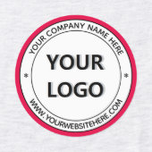 会社のロゴと文字を使用した独自のラベルのデザイン ラベル (デザイン1)