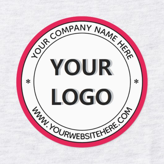 会社のロゴと文字を使用した独自のラベルのデザイン ラベル (デザイン1)