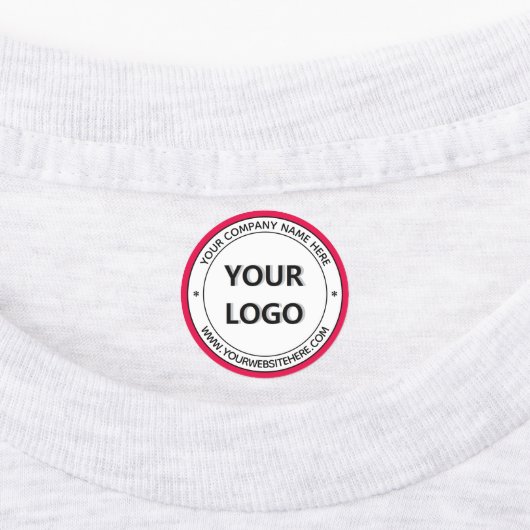 会社のロゴと文字を使用した独自のラベルのデザイン ラベル (貼付)