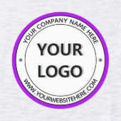 会社のロゴと文字を使用した独自のラベルのデザイン ラベル (デザイン2)