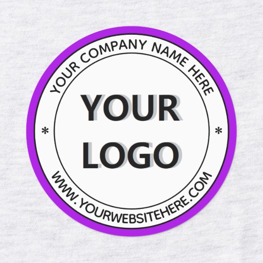 会社のロゴと文字を使用した独自のラベルのデザイン ラベル (デザイン2)