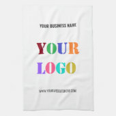 会社のロゴと文字カスタムキッチンタオル キッチンタオル (縦)