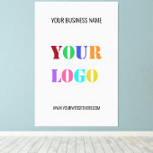 会社のロゴと文字キャンバスの印刷の例 キャンバスプリント (インサイチュ (ウッドフロア))