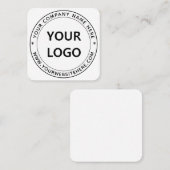 会社のロゴと文字スタンプ名刺テンプレート スクエア名刺 (正面/裏面)