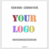 会社のロゴと文字ステッカーの例 シール (シート)