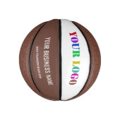 会社のロゴと文字バスケットボール選択カラー ミニバスケットボール (縦)