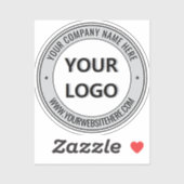 会社のロゴと文字ビジネスのステッカーテンプレート シール (シート)