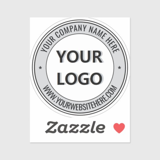 会社のロゴと文字ビジネスのステッカーテンプレート シール (シート)