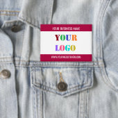 会社のロゴと文字ビジネスのプロモーションボタン 缶バッジ (インサイチュ)