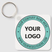 会社のロゴと文字ビジネスキーチェーンテンプレート キーホルダー (正面)