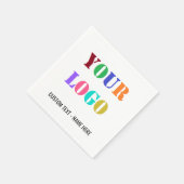 会社のロゴと文字プロモーションのビジネスナプキン スタンダードカクテルナプキン (角)