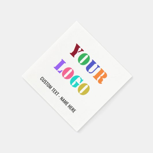 会社のロゴと文字プロモーションのビジネスナプキン スタンダードカクテルナプキン (角)