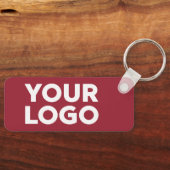 会社のロゴと文字企業のスワッグ キーホルダー (正面)