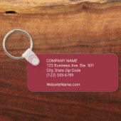 会社のロゴと文字企業のスワッグ キーホルダー (裏面)