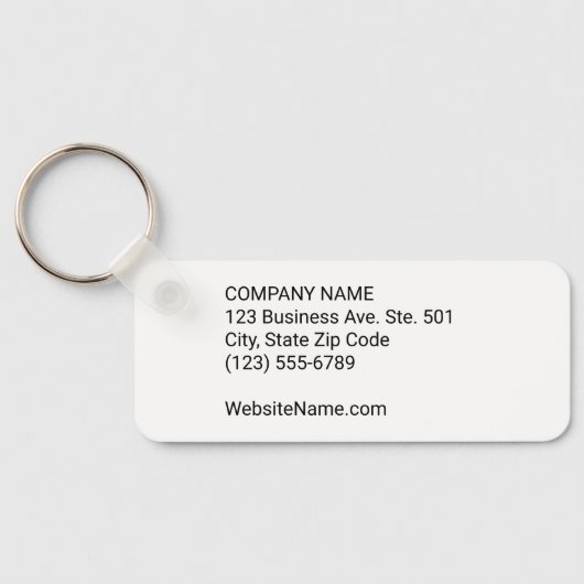 会社のロゴと文字企業のスワッグ キーホルダー (裏面)