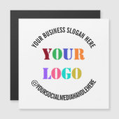 会社のロゴと文字磁気名刺 (正面/裏面)
