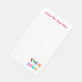 会社のロゴと文字紙ゲストタオルテンプレート (コーナー)