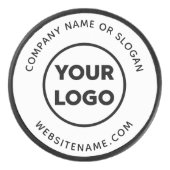 会社のロゴと文字 アイスホッケーパック (正面)