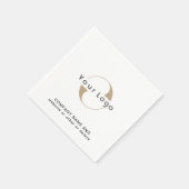 会社のロゴと文字、クリーンミニマルブランドビジネス スタンダードカクテルナプキン (角)