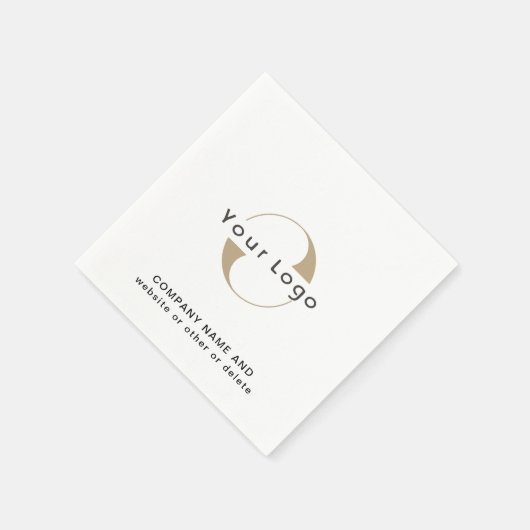 会社のロゴと文字、クリーンミニマルブランドビジネス スタンダードカクテルナプキン (角)
