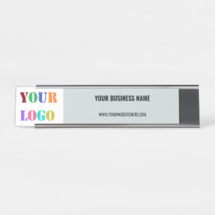 会社のロゴとTex Business Desk Nameプレート デスクネームプレート