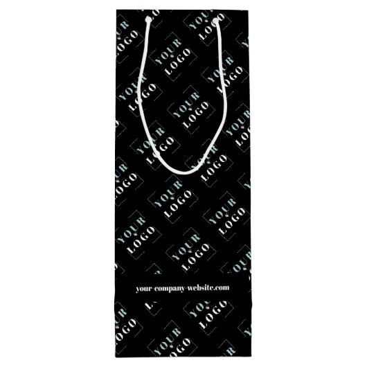 会社のロゴとWebサイトのカスタム印刷 ワインギフトバッグ (裏面)