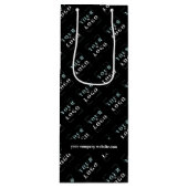 会社のロゴとWebサイトのカスタム印刷 ワインギフトバッグ (正面)