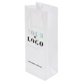 会社のロゴとWebサイトのカスタム印刷 ワインギフトバッグ (裏面アングル)