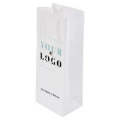 会社のロゴとWebサイトのカスタム印刷 ワインギフトバッグ (正面アングル)