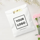 会社のロゴとWebサイトのビジネス フェイバーバッグ (封をした状態)