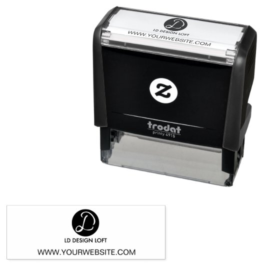 会社のロゴとWebサイトはこちら セルフインキングスタンプ (インサイチュ)