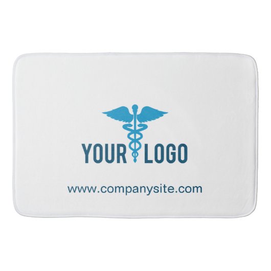 会社のロゴとWebサイト名の作成 バスマット (正面)