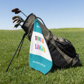 会社のロゴのカスタム文字とカラーゴルフタオル ゴルフタオル (グリーン)