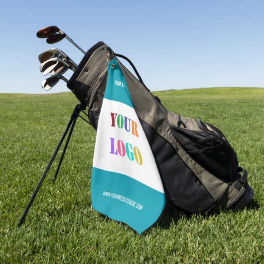 会社のロゴのカスタム文字とカラーゴルフタオル ゴルフタオル (グリーン)