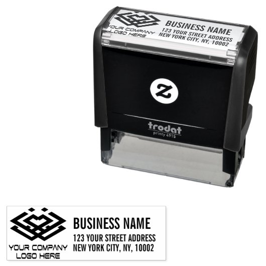 会社のロゴの住所をアップロード セルフインキングスタンプ (インサイチュ)