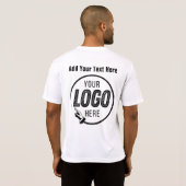 会社のロゴの写真イメージの追加カスタム方法 Tシャツ (裏面フル)