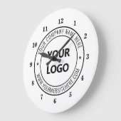会社のロゴの印パーソナライズされた印 ラージ壁時計 (傾斜)