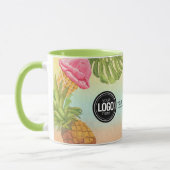 会社のロゴの水の色のアイスクリームをパーソナライズ マグカップ (左)